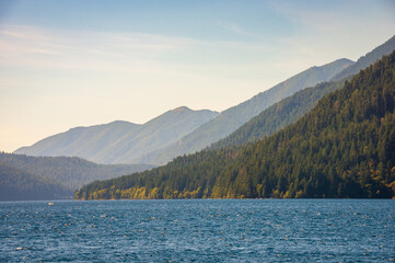 Lake Crescent at Olympic National Park, Lake in Washington State