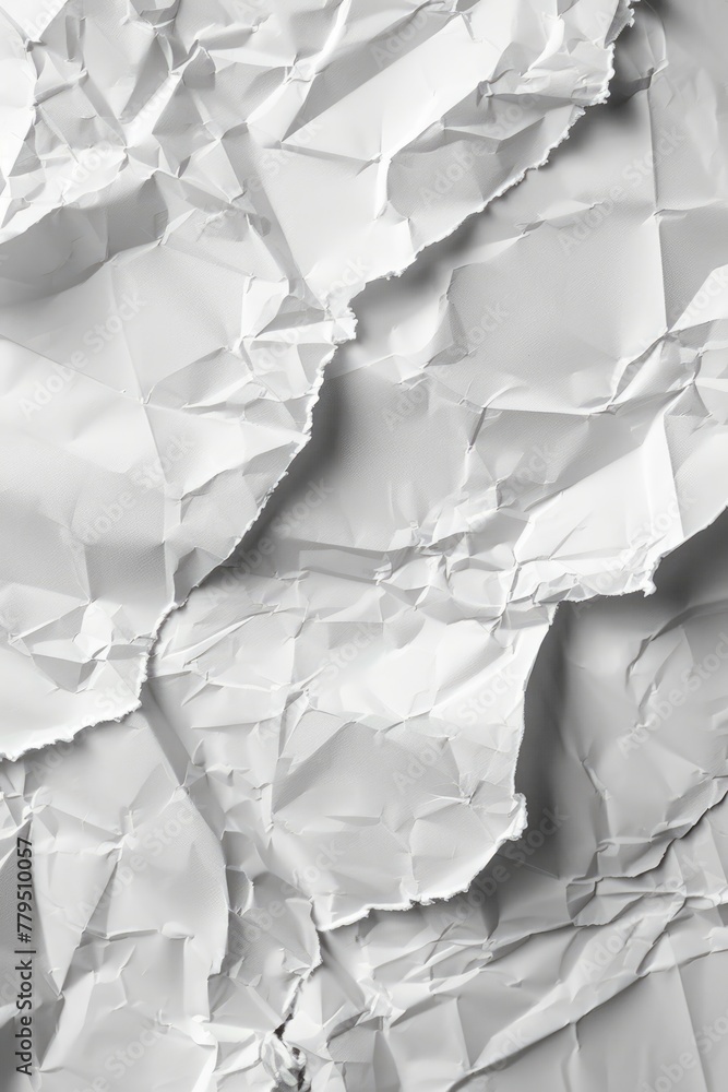 Poster perforated paper sheet with crumpled texture in clean background. grunge board with copy space for t