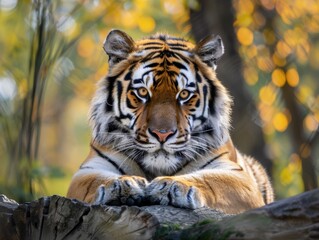 Panthera Tigris Altaica - Majestic Siberian Tiger in the Wild