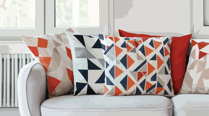Throw Pillows In Matching Unique Vintage Abstract