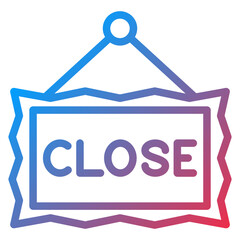 Vector Design Closed Tag Icon Style