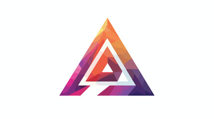 Triangle Logo Shape. Flat vector isolated on white background