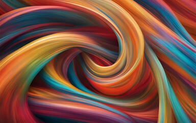 Abstract background. Colorful twisted shapes in motion.