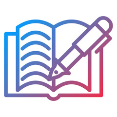 Vector Design Literary Work Icon Style