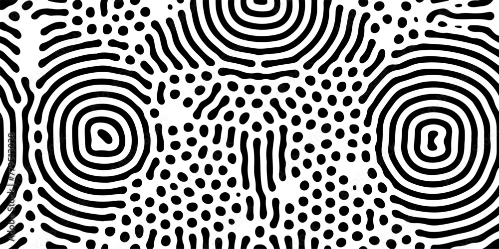 Poster reaction diffusion organical texture, system found in biology, geology and physics also known as tur