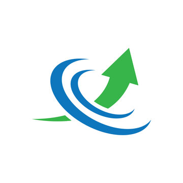 rising business arrow logo illustration