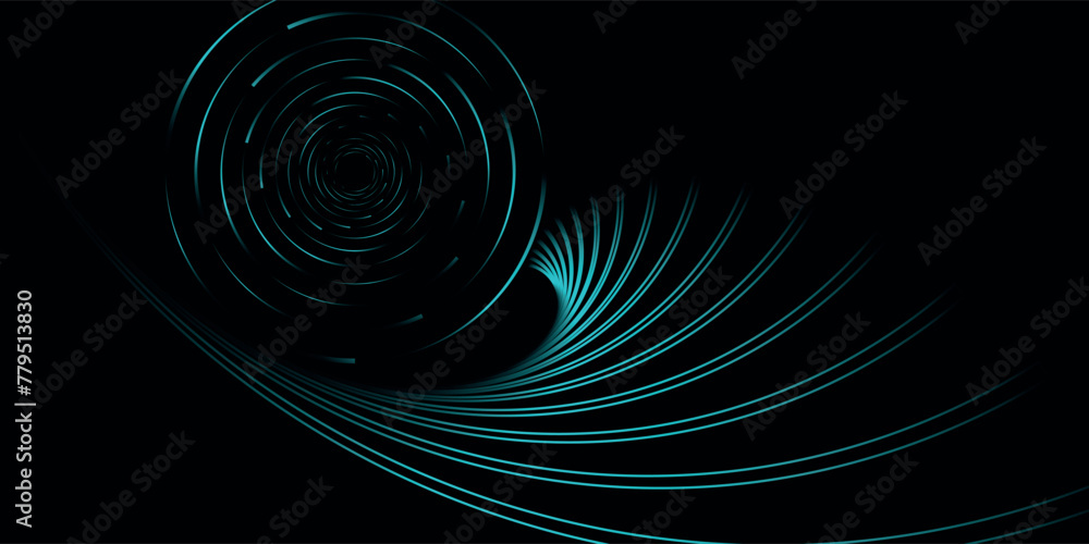 Aufkleber spiral sound wave rhythm line dynamic abstract vector background