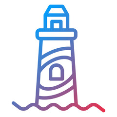 Vector Design Lighthouse Icon Style