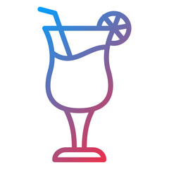 Fototapeta na wymiar Vector Design Cocktail Icon Style