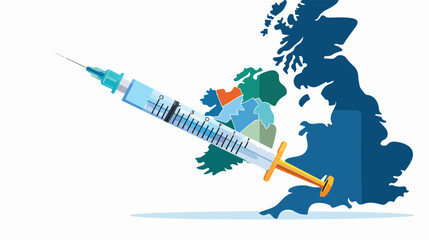 Vaccination of Ireland injection of a syringe