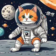 cat in the astronaut costume 