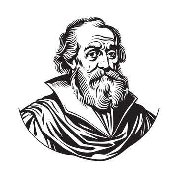 Galileo Galilei vector s,  isolated Stock Vector Image & Art
