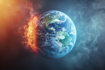 Obraz na płótnie Canvas An overheated planet Earth due to El Nino