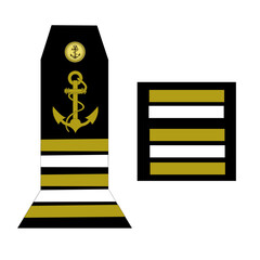 Galon de l'armée de la marine nationale française des officiers supérieurs: Capitaine de frégate
