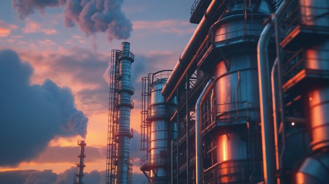 Factory discharge pipes, dusk colors, factory, discharge, pipe, dusk, color, pollution, environment, waste, industry, drainage, noxious, public, toxic, climate, carbon, exhaust, fume, greenhouse, impa