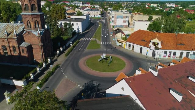 Rondo Church Konin Parafia Ewangelicka Aerial View Poland