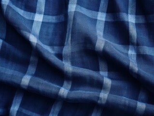 indigo dark natural cotton linen textile texture background banner panorama silk satin curtain pattern with copy space for photo text or product