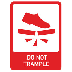 do not trample shipping sign element design.