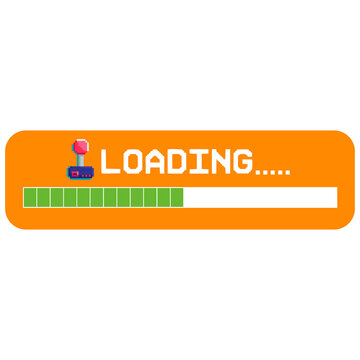 loading pixle game element design