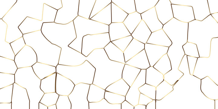 White background golden lines crystalized texture background broken glass effect beautiful texture