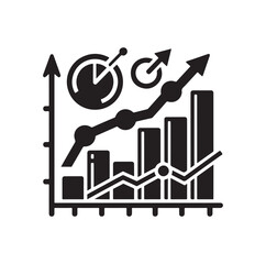 Fototapeta premium Graph Icon in trendy flat style Vector illustration, for logo, website, ui,