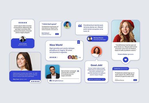 Testimonials, Review & Quotes Template