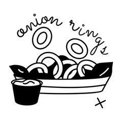Here is a glyph sticker of onion rings 