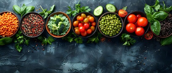 Vegan diet with fiberrich foods plan. Concept Vegan Recipes, High Fiber Foods, Plant-Based...
