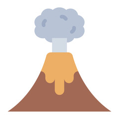 Volcano eruption nature icon