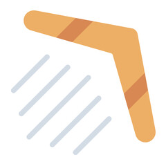 Boomerang traditional primitive weapon icon