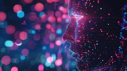 NFT Digital contents concept. Non-fungible token. Digital transformation. Ai generated for ads