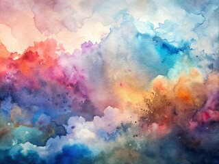 Watercolor extravaganza: a whirlwind of colors and shapes