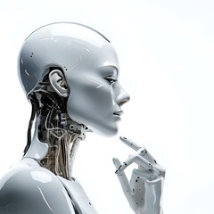 AI illustration of a futuristic woman holding a cigarette in hand