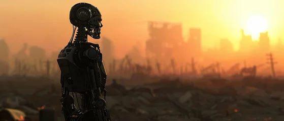 Fotobehang Robot Metallic Exoskeleton © Jiraphiphat