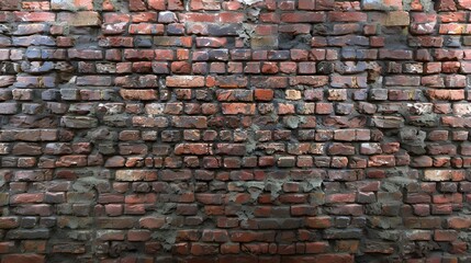 AI generated illustration of a close-up of a textured brick wall