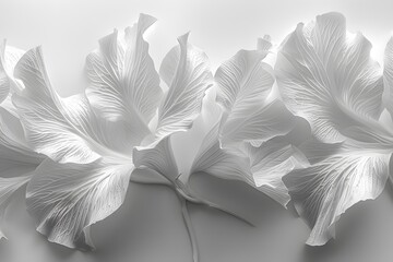Two White Flowers on a Table
