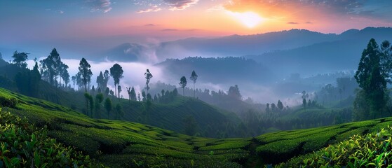 sunrise in the mountains