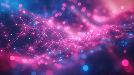 Fototapeta premium A colorful, abstract background with pink and blue dots