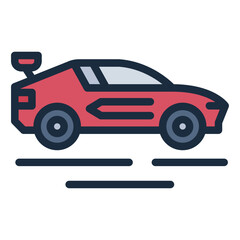 Fototapeta premium Car racing sport icon