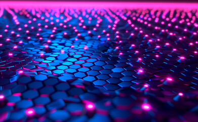 Fototapeta premium Abstract hexagonal geometric background, technology concept. 
