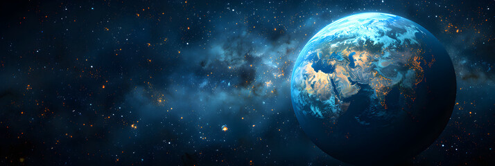 Planet Earth 3D Render Planet Earth with Continents,
Earth from space earth globe with stars and nebula
