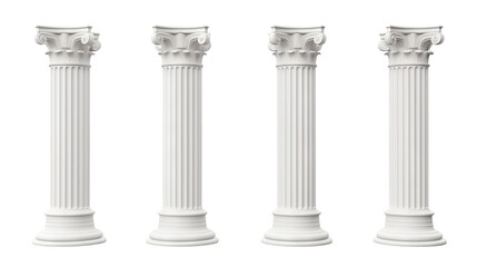 Obraz premium Set of white classic columns, cut out