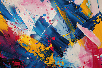 close up horizontal image of a colourful abstract painting background
