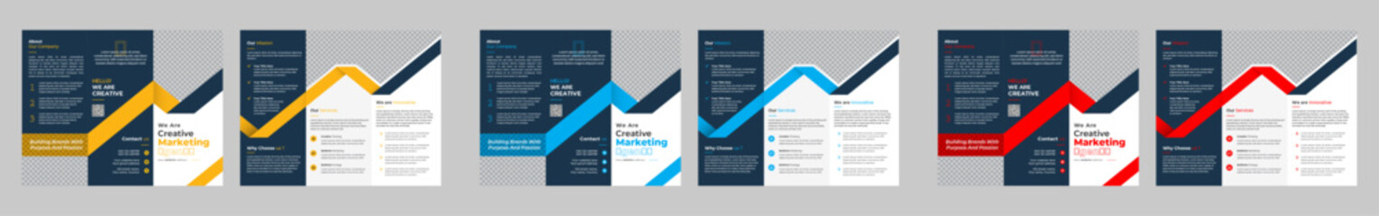 Tri_fold Brochure Design Multiple Color V-3