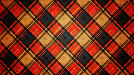 close up horizontal image of tartan scottish pattern background