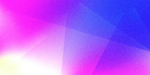 Eye-catching geometric composition on multicolored pink blue crimson azure ultramarine grainy ultra wide pixelated backdrop. Perfect for design, banners, and creative projects. Vintage style