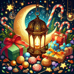 Illustration for Ramadan holiday celebration