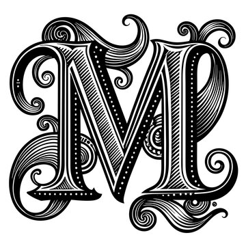 abstract floral ornament, black letter silhouette vector illustration,icon,svg,monogram characters,Holiday t shirt,Hand drawn trendy Vector illustration,a to z  letter  on black background