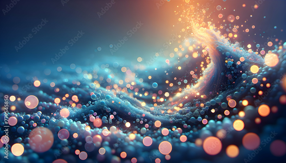 Aufkleber for advertisement and banner as bokeh bliss soft glowing orbs float in a tranquil sea of bokeh perfe