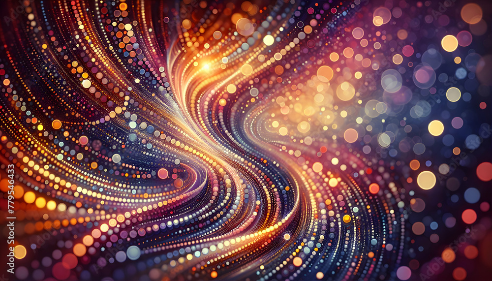 Aufkleber for advertisement and banner as bokeh mosaic a mosaic of bokeh lights each piece contributing to a b